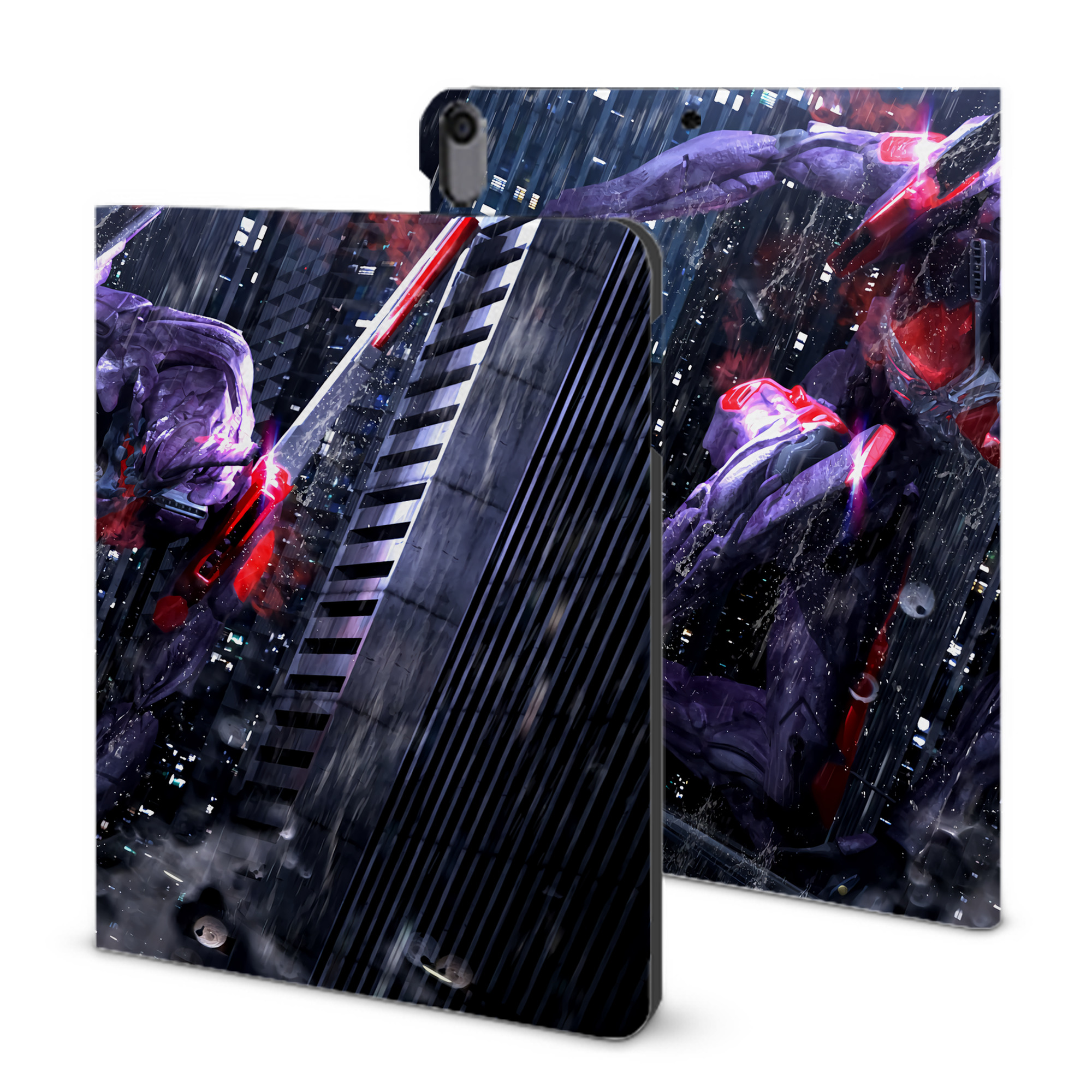 （画像用） EVA 新世紀エヴァンゲリオン IPad ケース ブック型 PUレザー TPU 耐衝撃 軽量 薄型 ペン収納なし 全面保護 IPad 各モデル対応